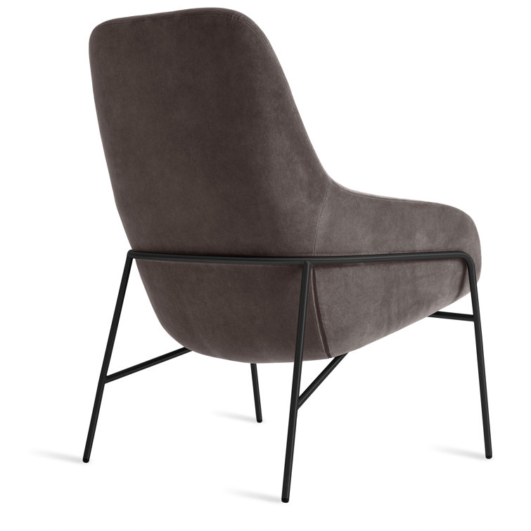 Storm Velvet Black Metal Lounge Chair