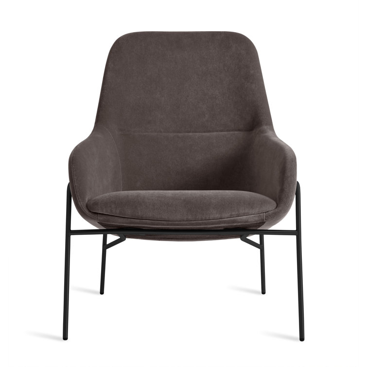 Storm Velvet Black Metal Lounge Chair
