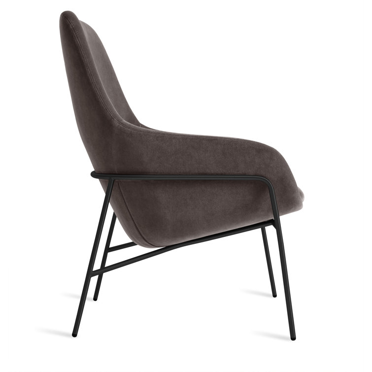 Storm Velvet Black Metal Lounge Chair