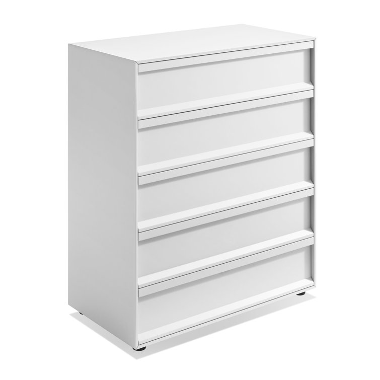 White Matte 5-Drawer Soft Close Dresser