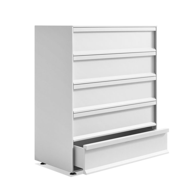 White Matte 5-Drawer Soft Close Dresser