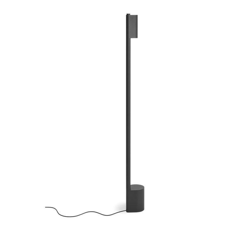 Black Metal LED Floor Lamp with Dimmer