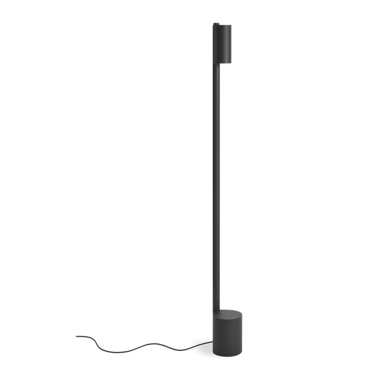 Black Metal LED Floor Lamp with Dimmer