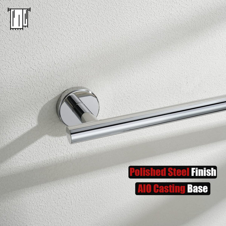 15'' Polished Chrome Stainless Steel Wall Mounted Towel Bar