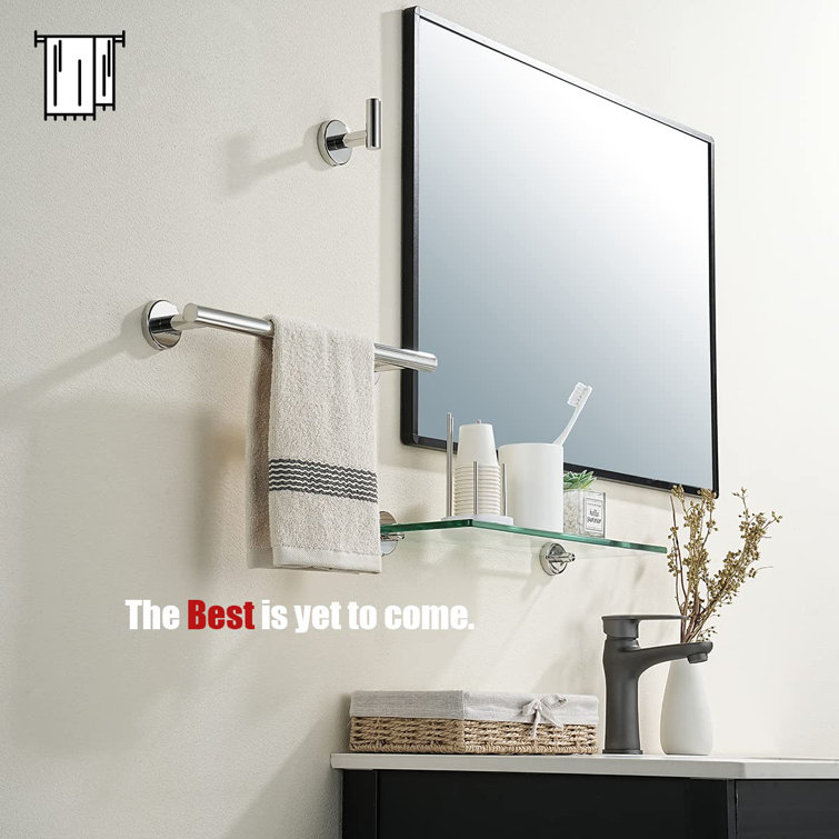 15'' Polished Chrome Stainless Steel Wall Mounted Towel Bar