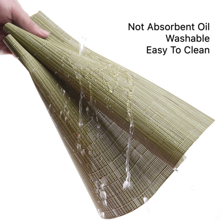 COOREL Polyester, Plastic Rectangle Placemat (Set of 6)