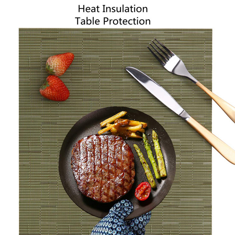 COOREL Polyester, Plastic Rectangle Placemat (Set of 6)