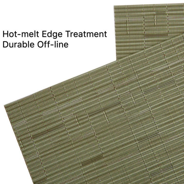 COOREL Polyester, Plastic Rectangle Placemat (Set of 6)