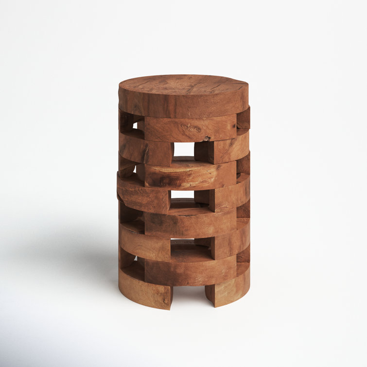 Ramon Teakwood Natural Finish Rustic Accent Table