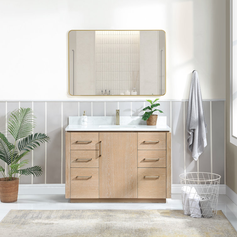 San 48'' Washed Ash Gray Single Bathroom Vanity