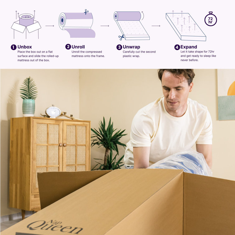 Queen 10'' Cooling Gel Memory Foam Hybrid Mattress