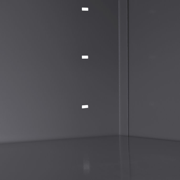 Black Steel Mobile Bookcase with Adjustable Shelves