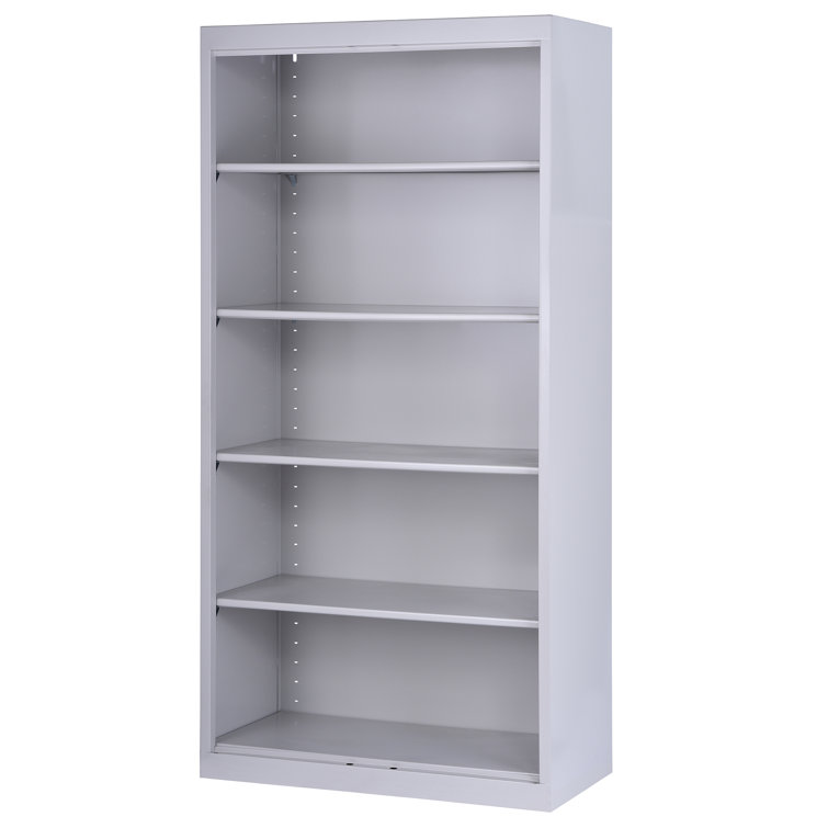 Dove Gray Adjustable Steel 72" Bookcase