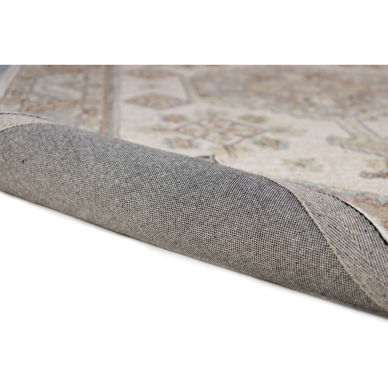 Handmade Ivory Wool Runner Rug with Tufted Design