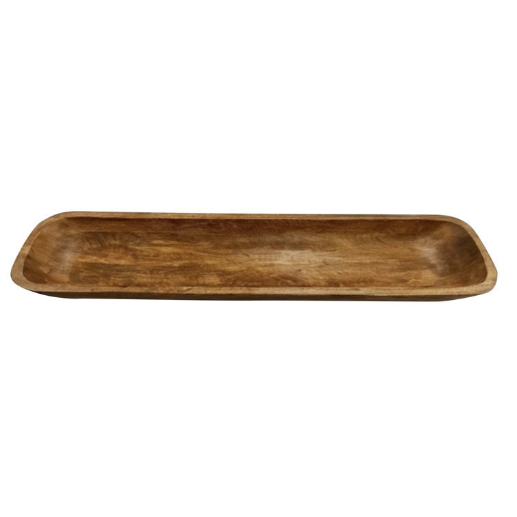 Natural Mango Wood Rectangular Decorative Tray