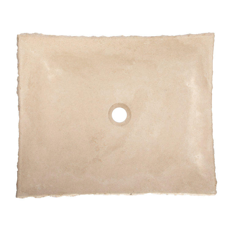 Zen 21'' Beige Stone Rectangular Bathroom Sink