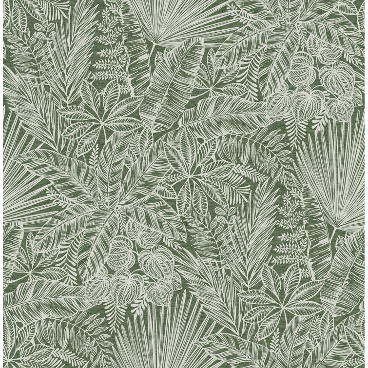 Vita Green Botanical Matte Non Woven Wallpaper Roll