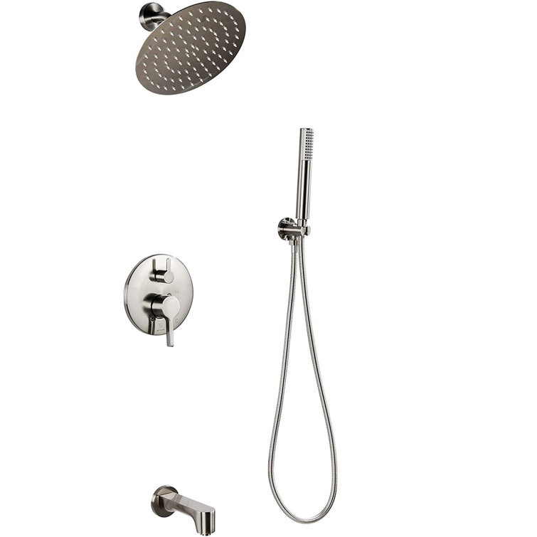 Nickel Multi-Head Wall Mounted Rain Shower System