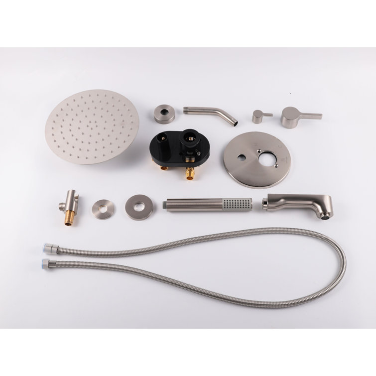 Nickel Multi-Head Wall Mounted Rain Shower System