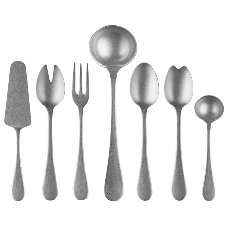 Elegant Vintage 7-Piece Stainless Steel Serving Set