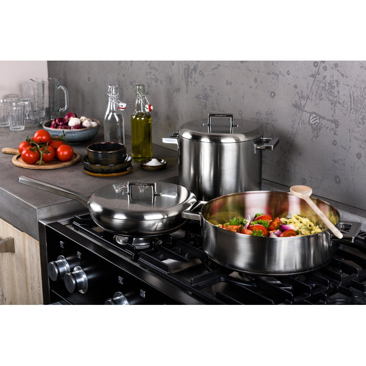 Stainless Steel Non-Stick Saute Pan with Ceramic Coating