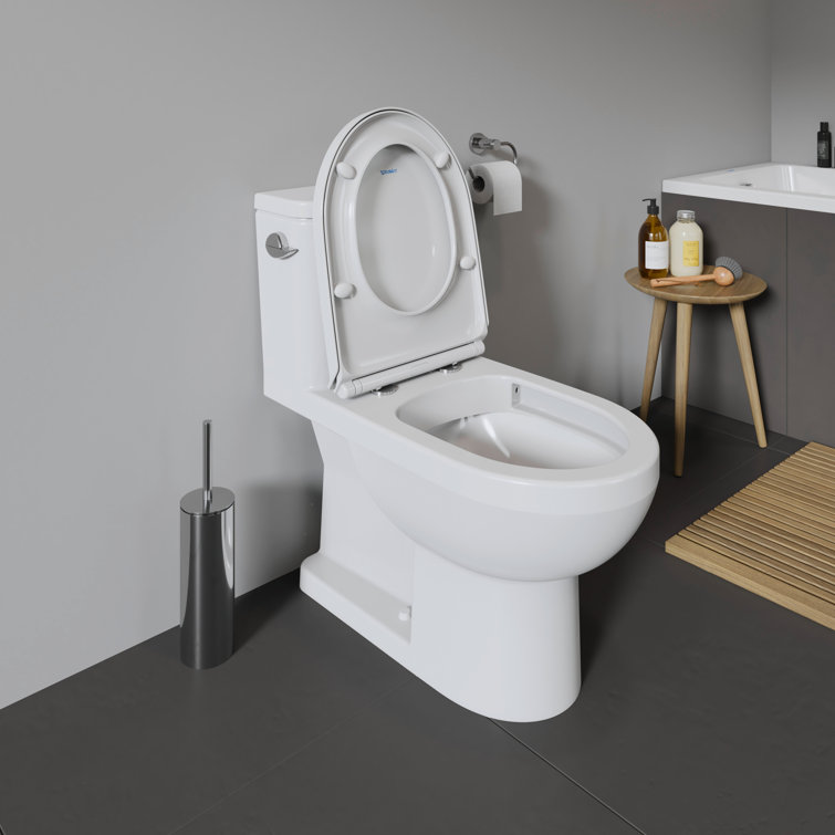 White Ceramic Elongated High Efficiency One-Piece Toilet