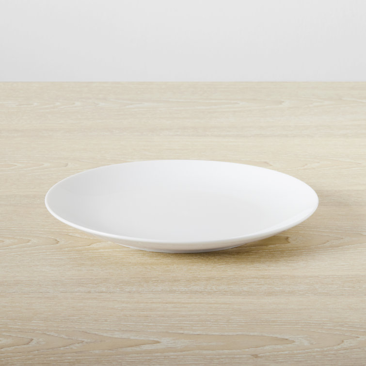 White Organic Porcelain Dinner Plate Set of 4