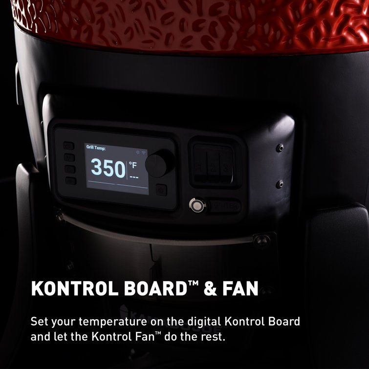 Kamado Joe 18" Red Ceramic Digital Charcoal Grill and Smoker