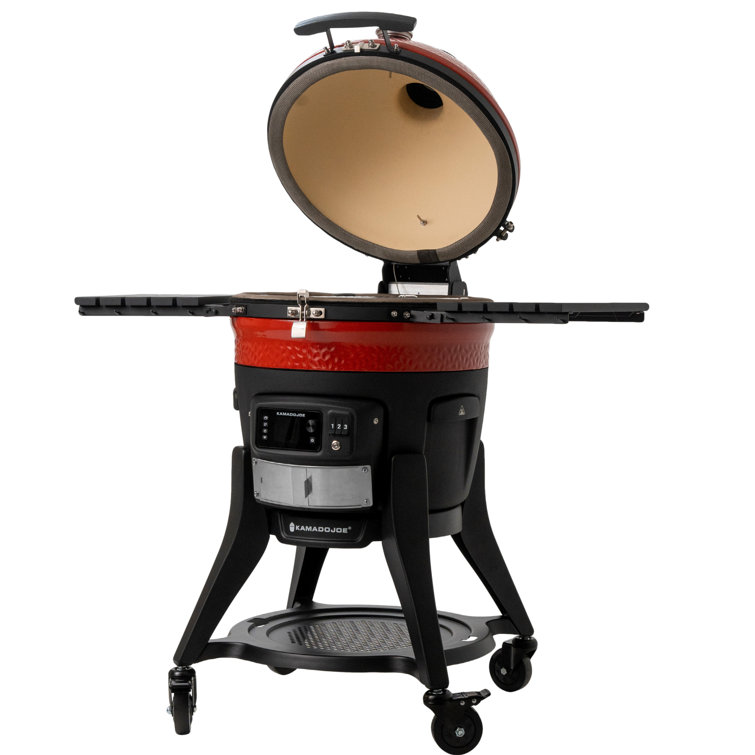 Kamado Joe 18" Red Ceramic Digital Charcoal Grill and Smoker