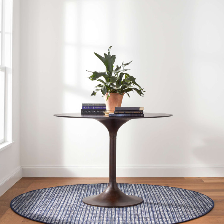 Coco Blue and Ivory Plaid Handwoven Synthetic Runner Rug 2'6" x 8'