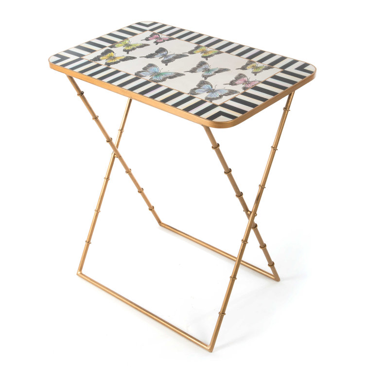 Courtly Stripe Hand-Painted Butterfly Collection Tray Set