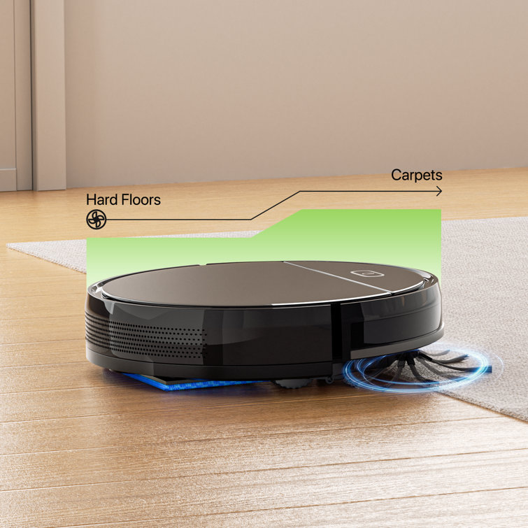 Black Cordless Bagless Robot Vacuum with HEPA Filter