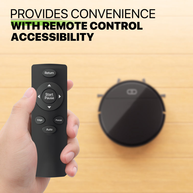 Black Cordless Bagless Robot Vacuum with HEPA Filter
