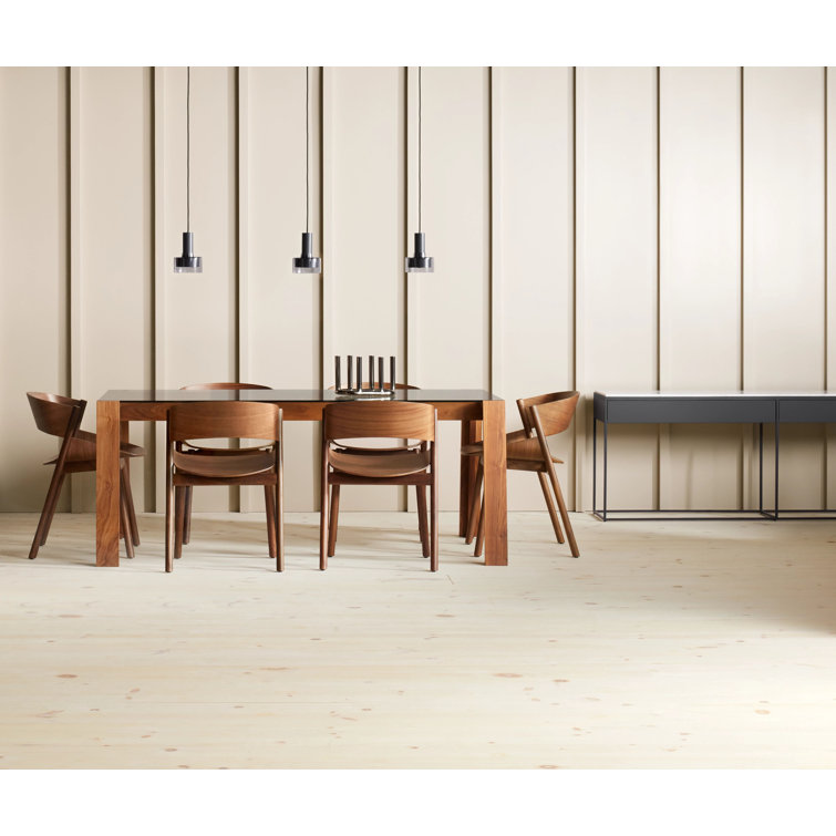 White Oak Sculpted Wood Dining Chair