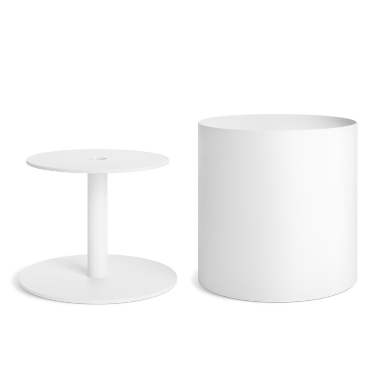 20" White Aluminum Indoor/Outdoor Entryway Pot Planter