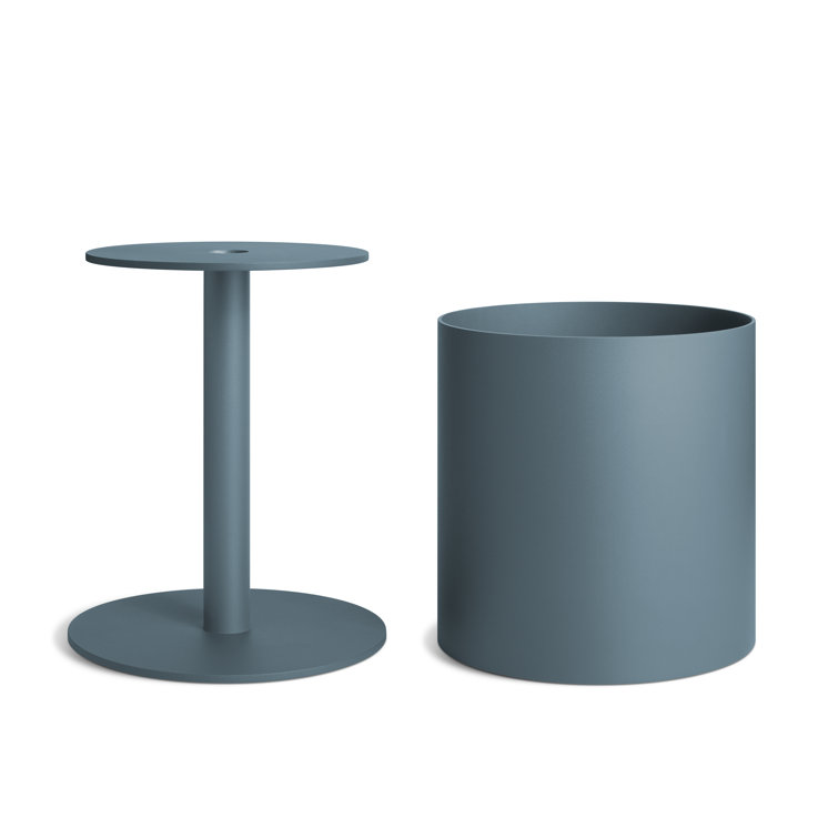Marine Blue Aluminum Tall Indoor/Outdoor Planter