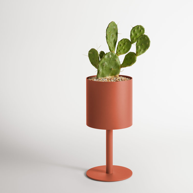 Marine Blue Aluminum Tall Indoor/Outdoor Planter