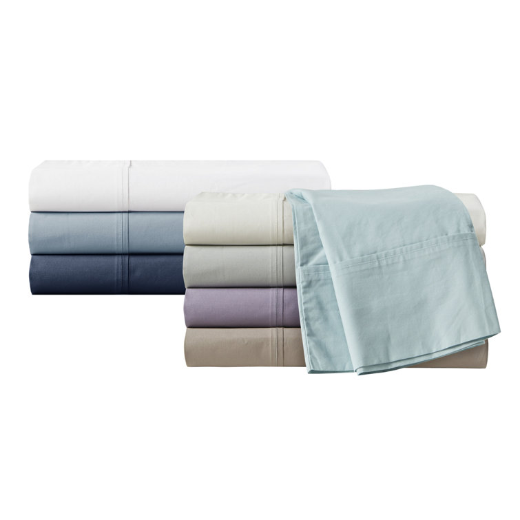 Full White Cotton Percale Sheet Set