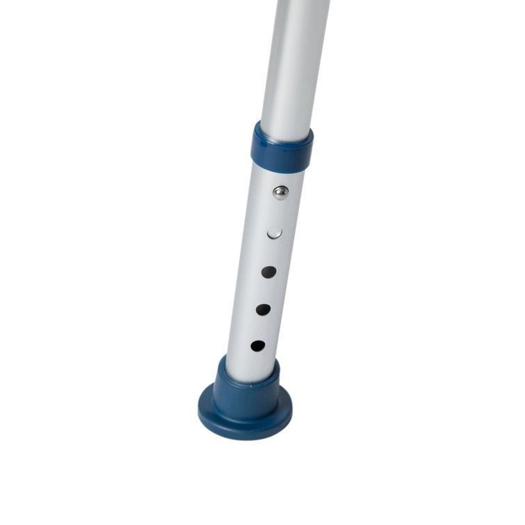 Blue and Gray Height Adjustable Multifunctional Commode and Shower Chair