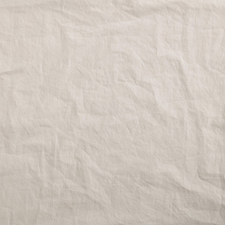 Light Beige King Cotton Duvet Cover Set with Shams