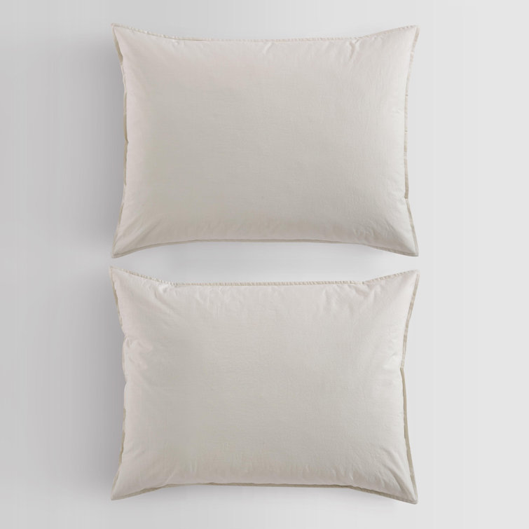 Light Beige King Cotton Duvet Cover Set with Shams