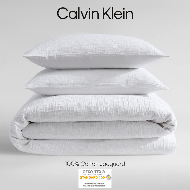 White Queen Cotton Duvet Cover Set with Shams