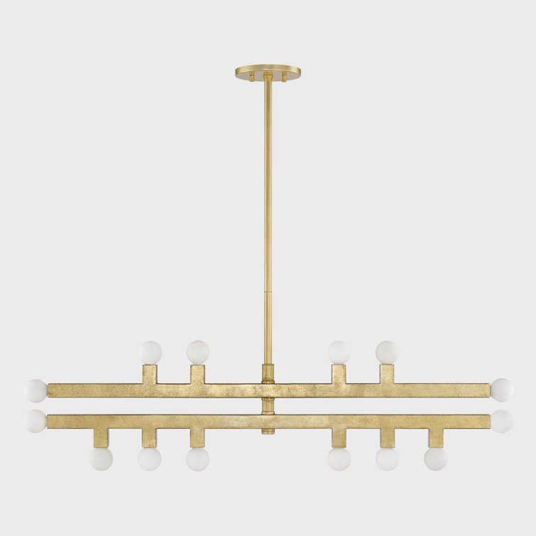 Sutter 40.75" Vintage Gold Leaf 14-Light Chandelier