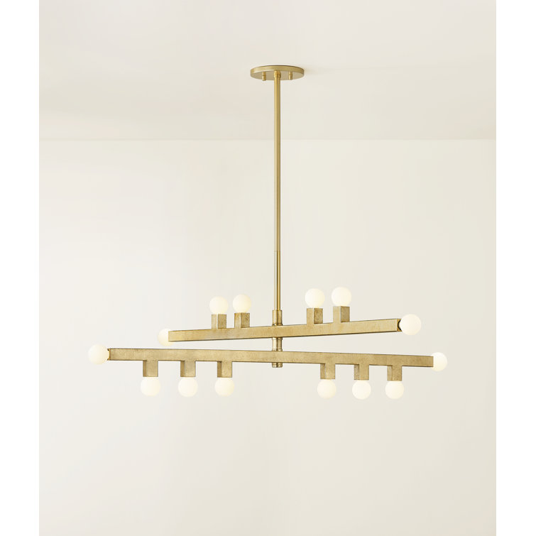 Sutter 40.75" Vintage Gold Leaf 14-Light Chandelier