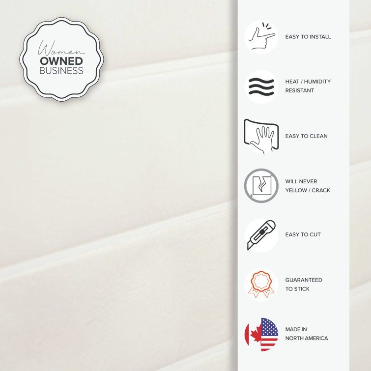 White-Grey Rectangular Peel and Stick Gel Backsplash Tile