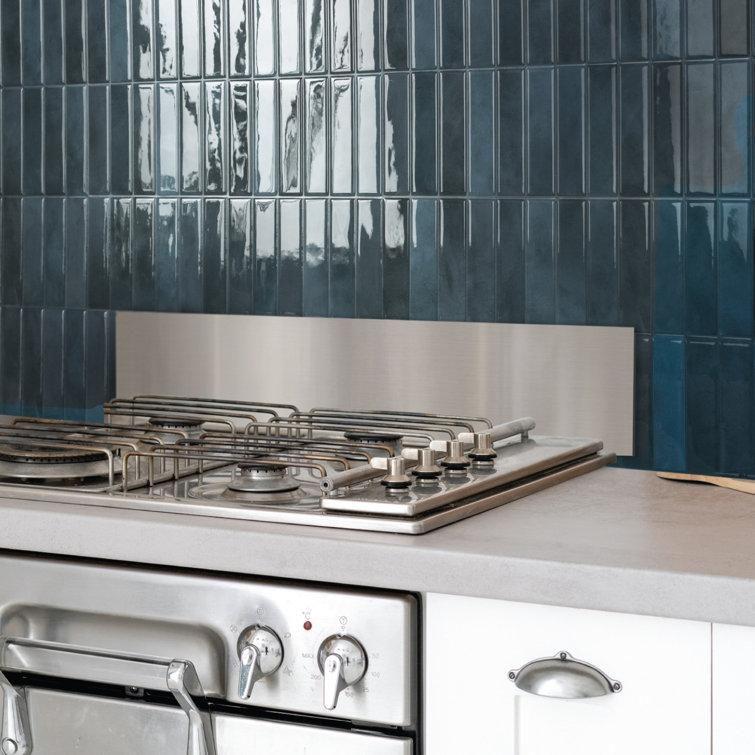 Morocco Agadir Glossy Blue Peel and Stick Wall Tile
