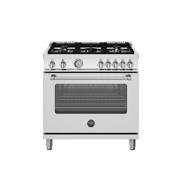 36" Stainless Steel Natural Gas Convection Range with 5 Burners