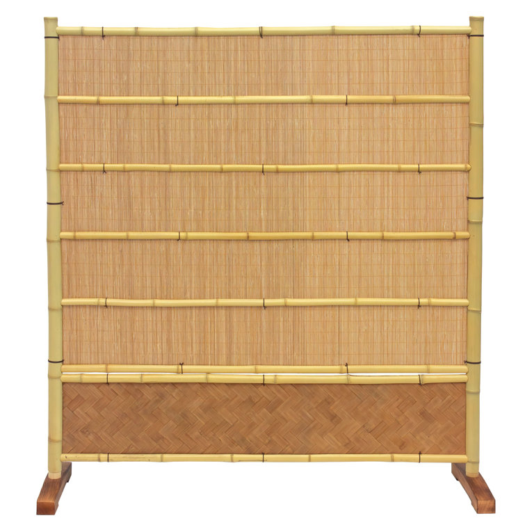 3 1/2 ft Natural Bamboo Freestanding Screen