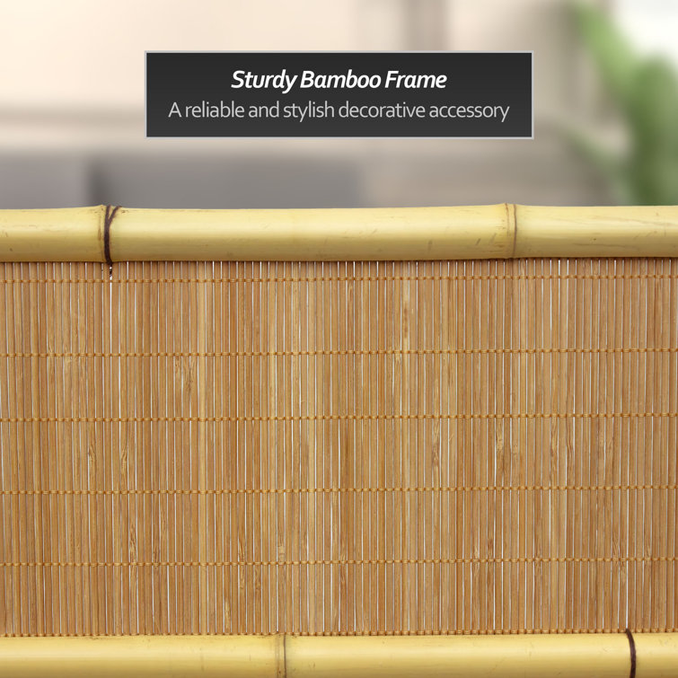 3 1/2 ft Natural Bamboo Freestanding Screen