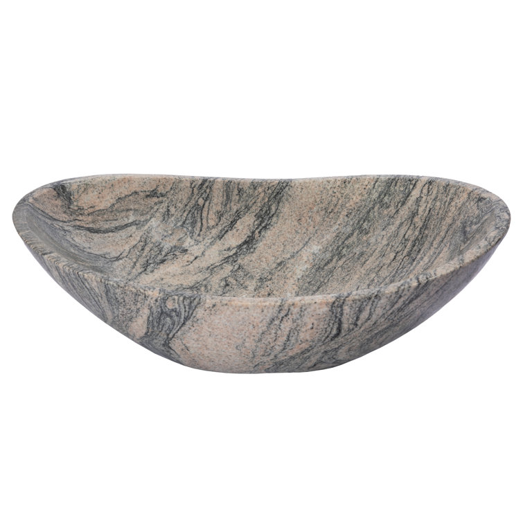 Juparana Granite 20'' Oval Vessel Bathroom Sink